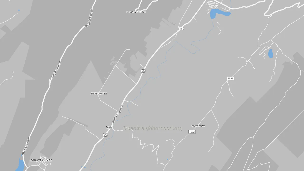 Transit Grade map of Metal, PA