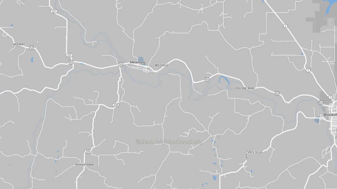 Transit Grade map of Metamora, IN