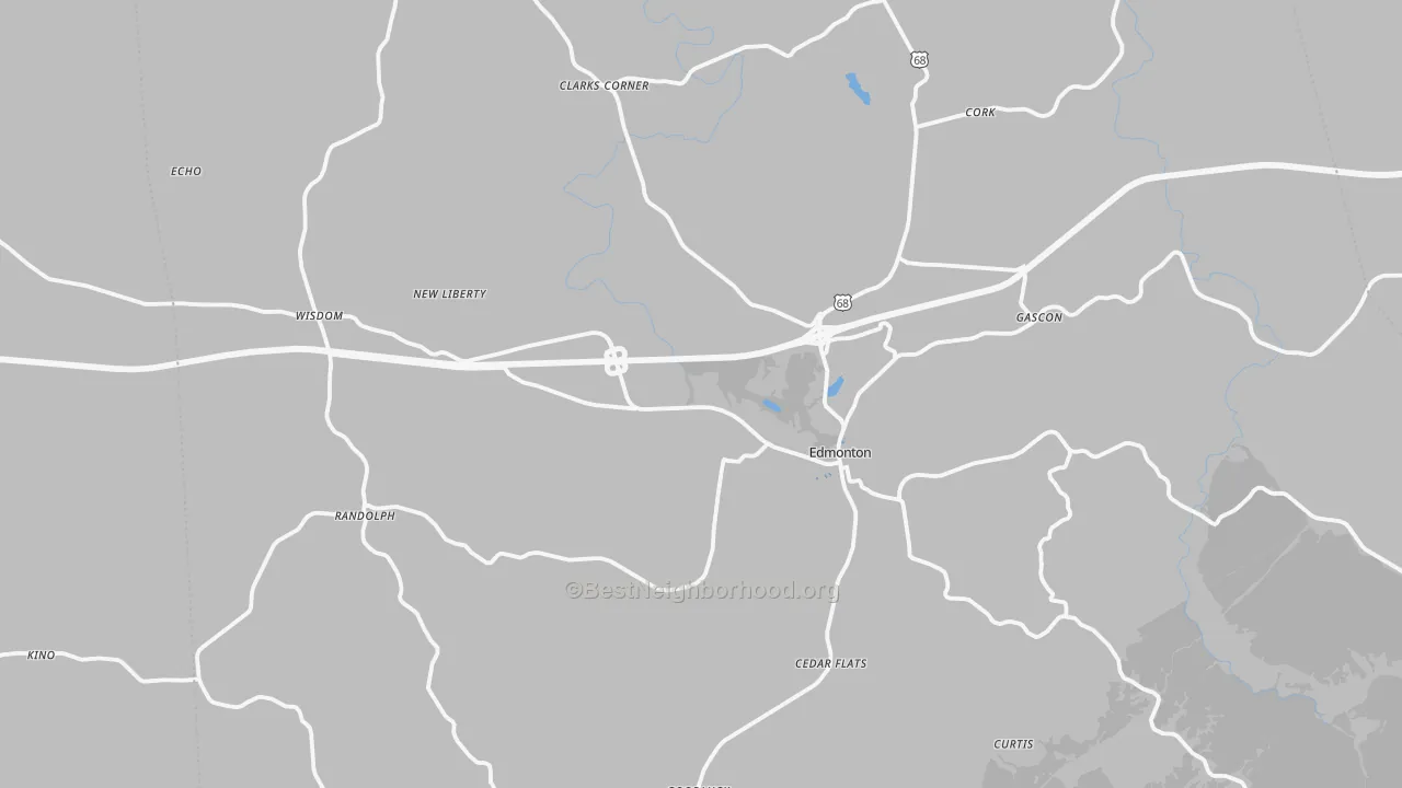 Transit Grade map of Metcalfe County, KY