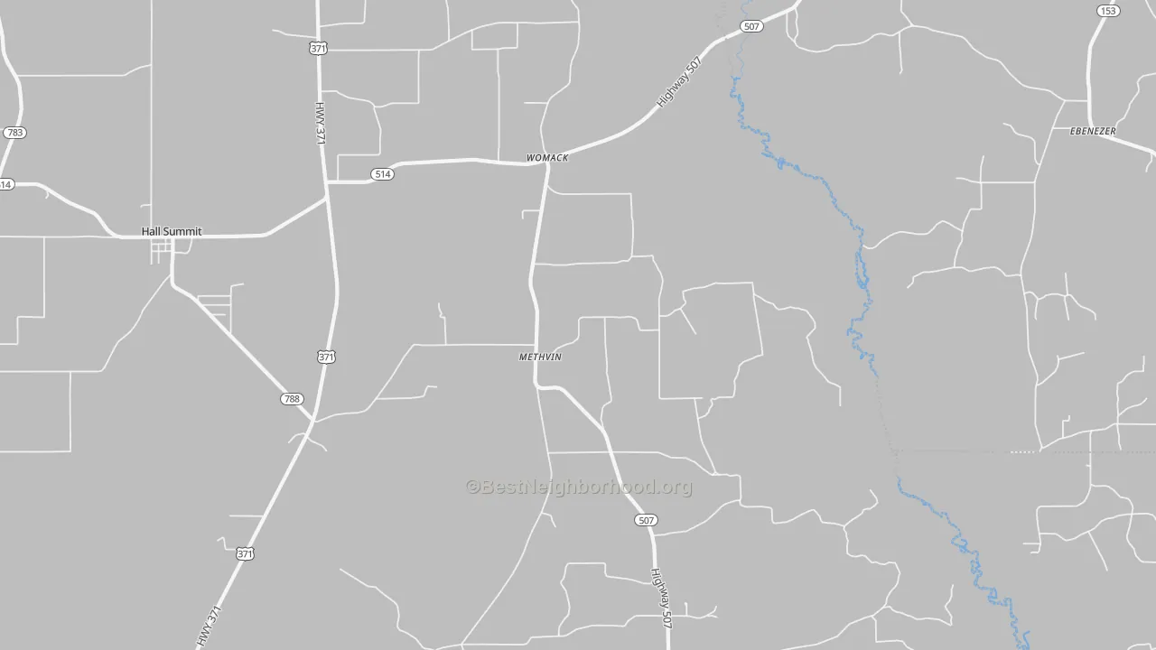 Transit Grade map of Methvin, LA