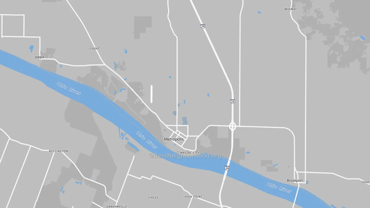 Transit Grade map of Metropolis, IL