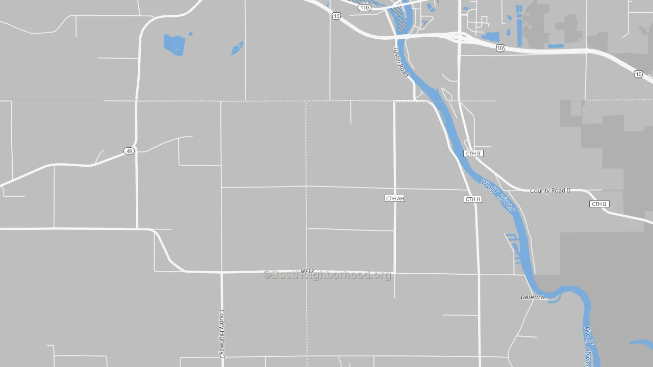 Transit Grade map of Metz, WI