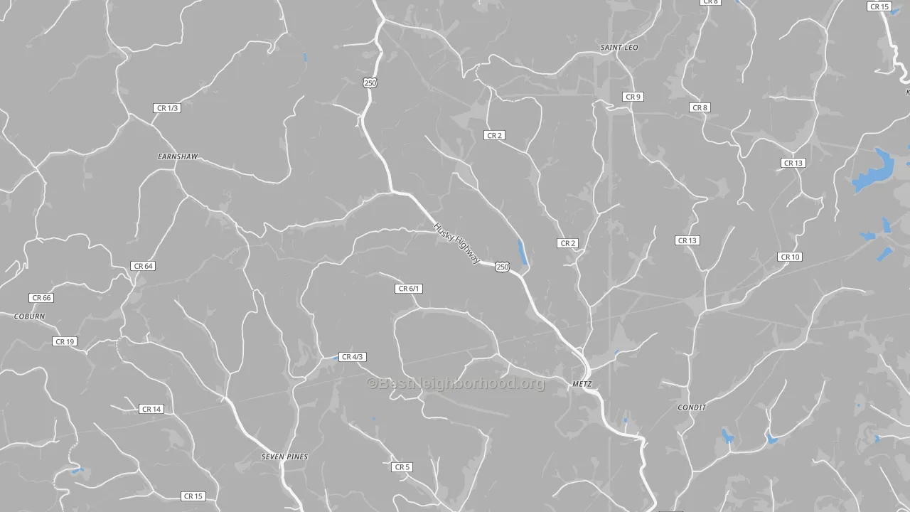 Transit Grade map of Metz, WV