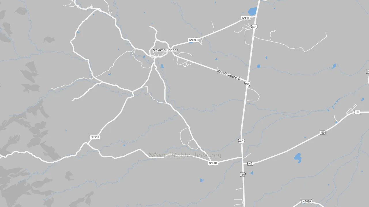 Transit Grade map of Mexican Springs, NM