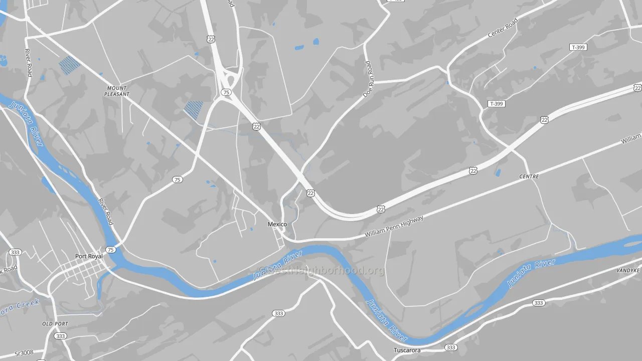 Transit Grade map of Mexico, PA