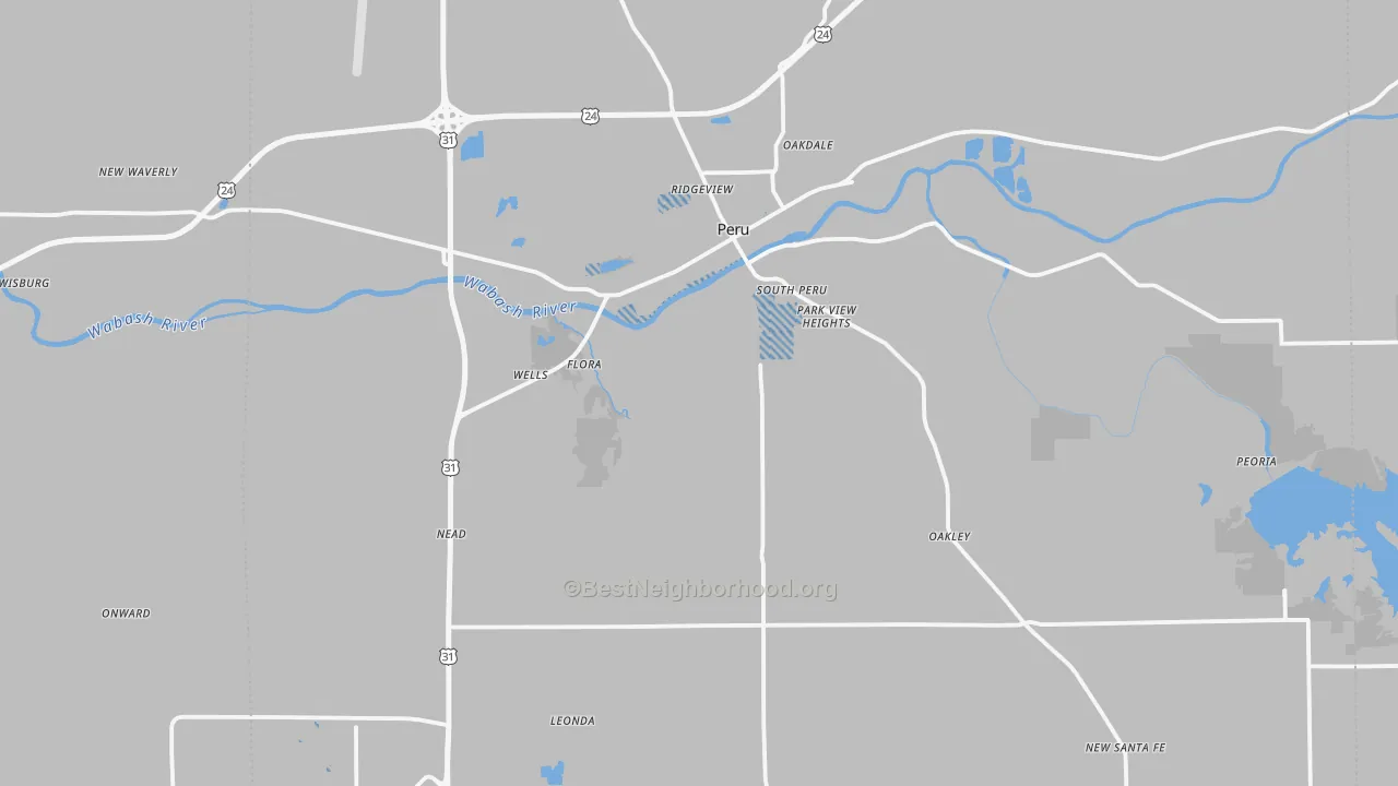 Transit Grade map of Miami County, IN