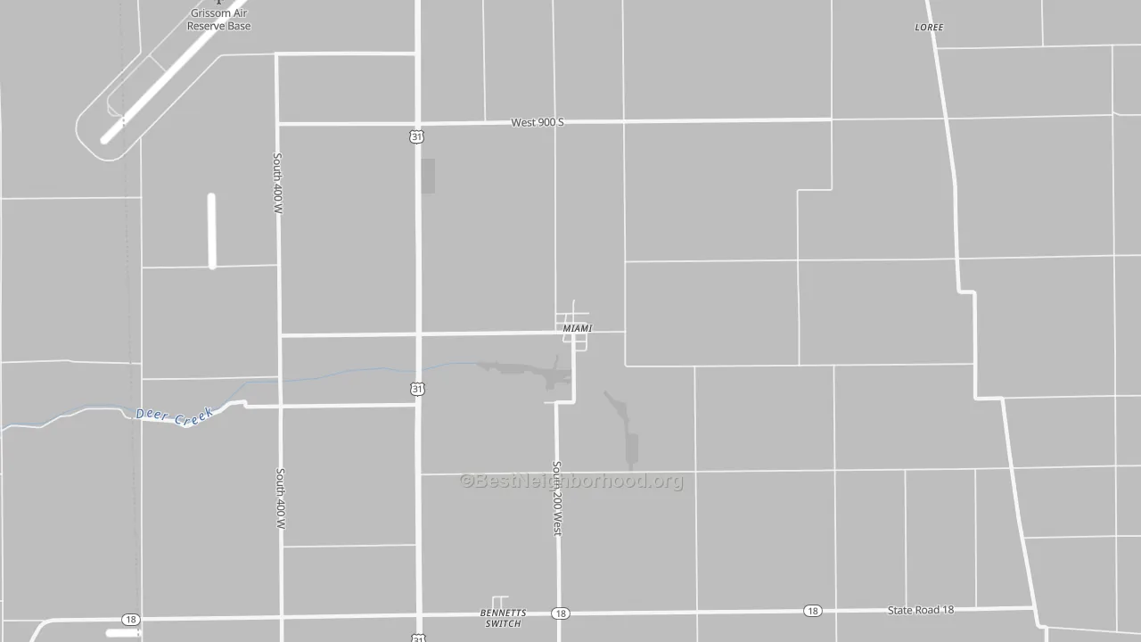Transit Grade map of Miami, IN