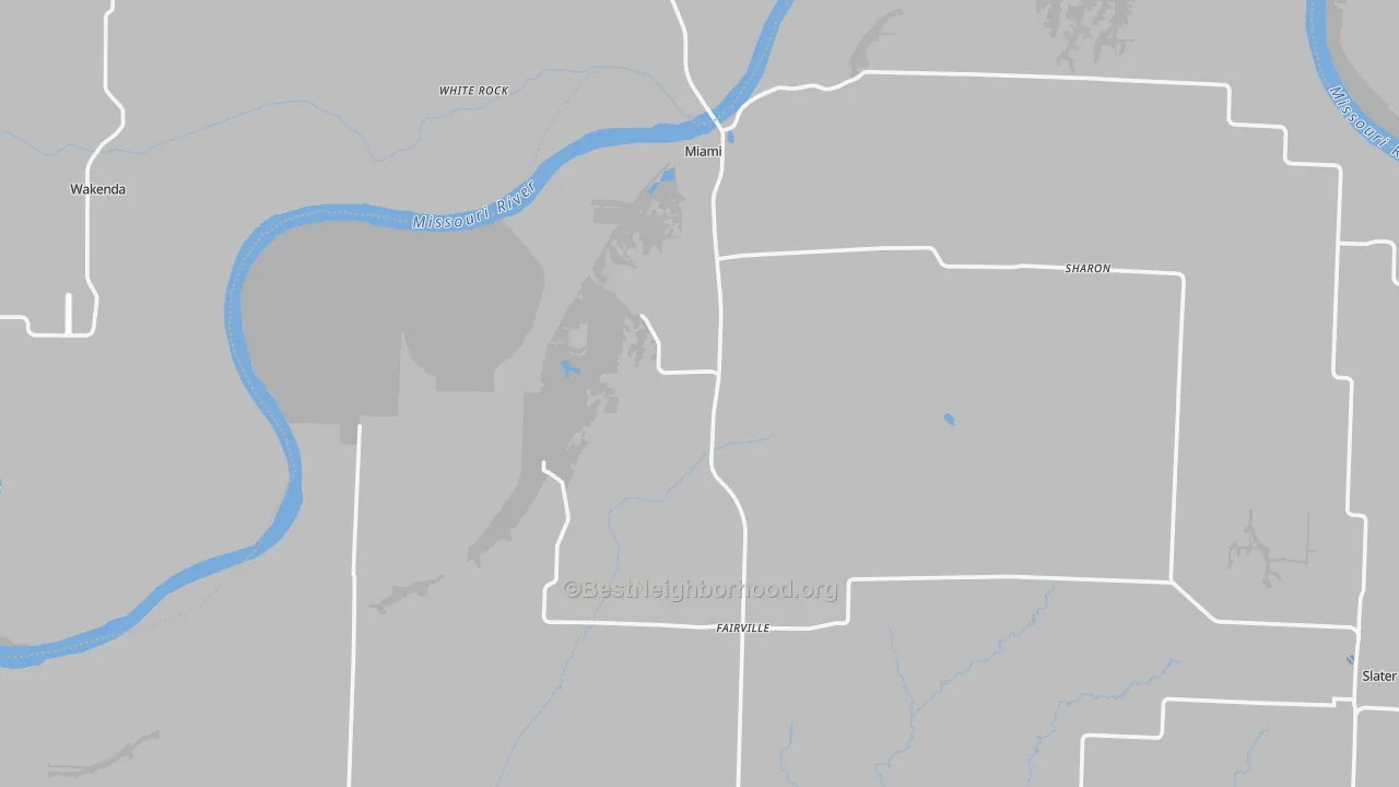 Transit Grade map of Miami, MO