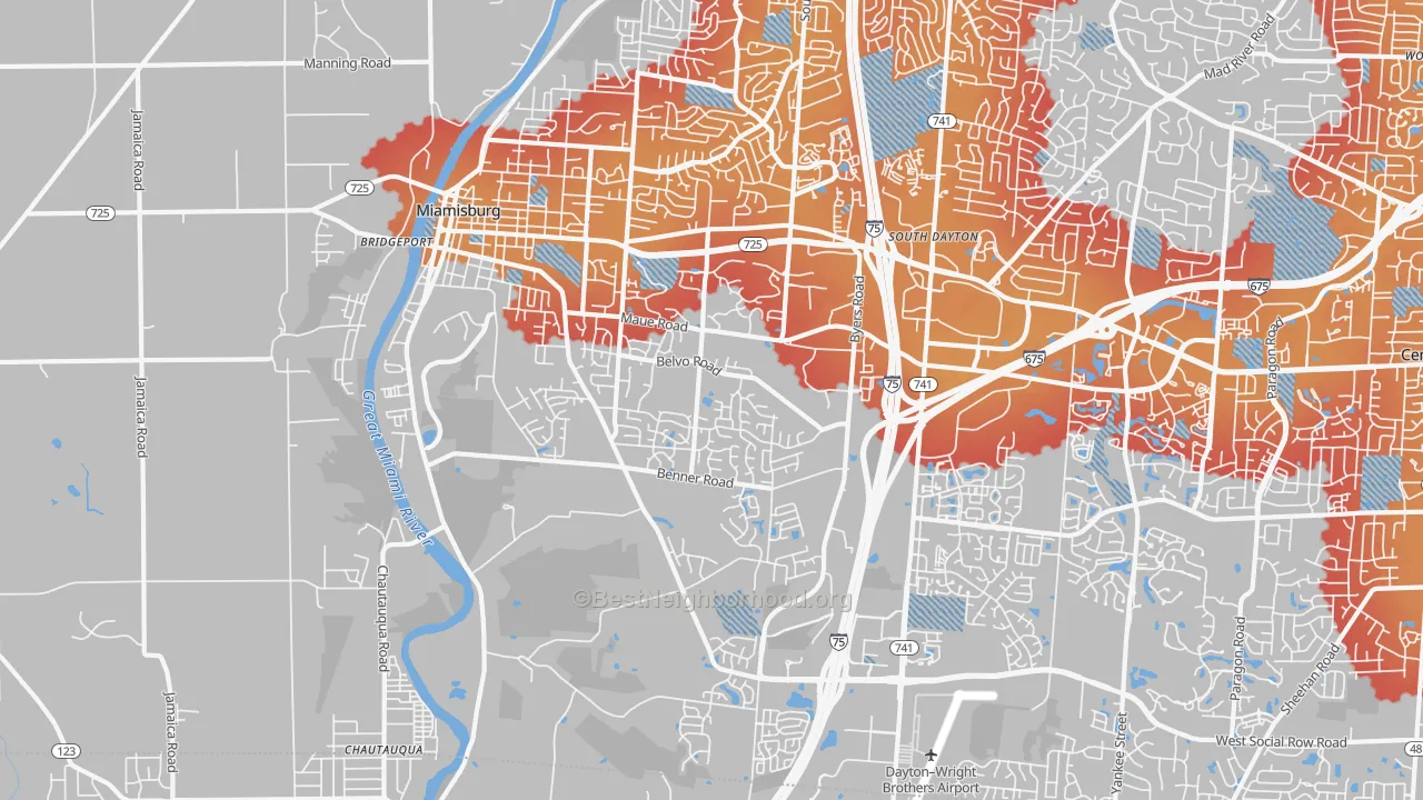Transit Grade map of Miamisburg, OH