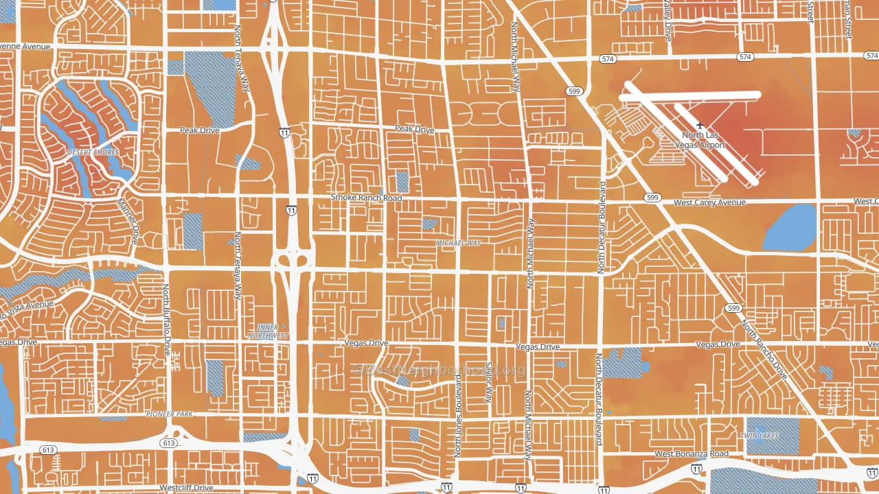 Transit Grade map of Michael Way, Las Vegas, NV
