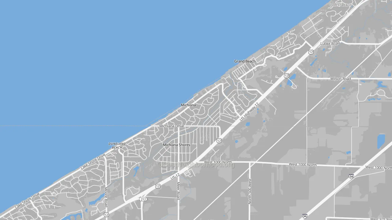Transit Grade map of Michiana, MI