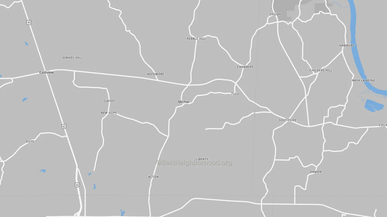 Transit Grade map of Michie, TN