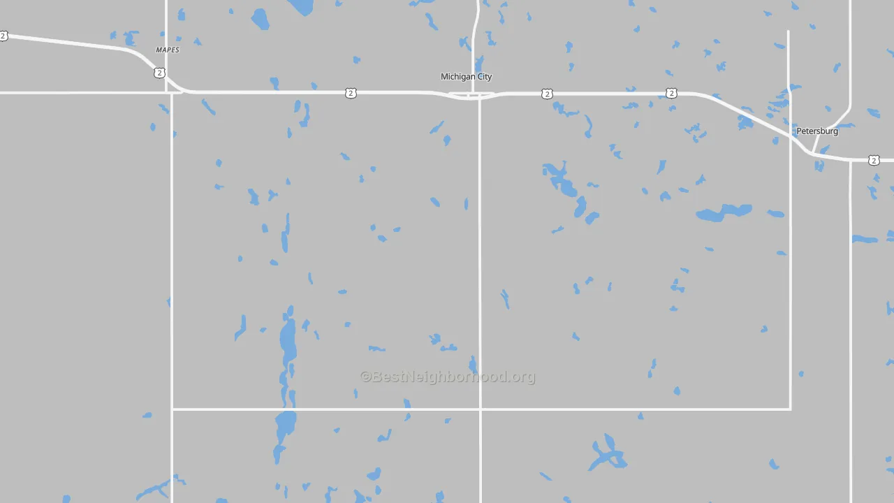 Transit Grade map of Michigan, ND