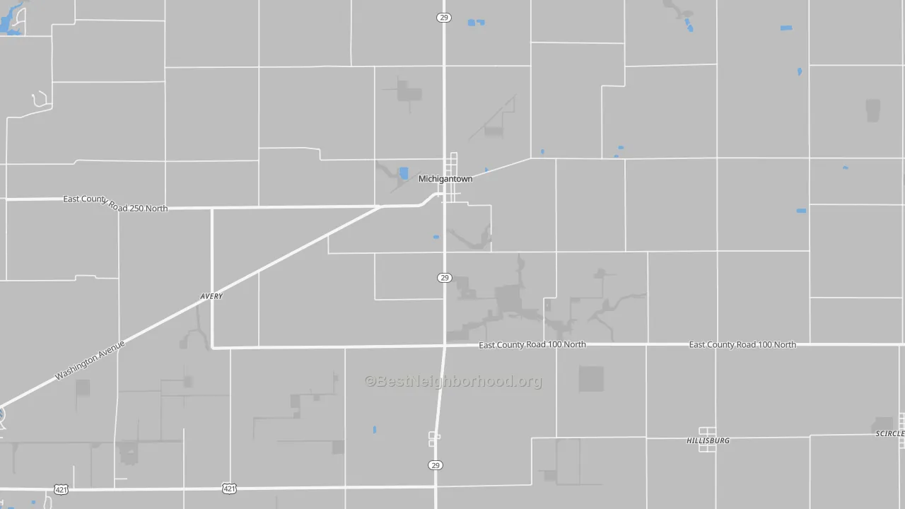 Transit Grade map of Michigantown, IN