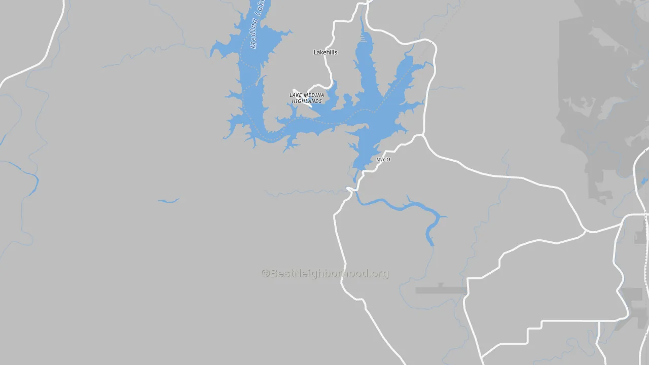 Transit Grade map of Mico, TX