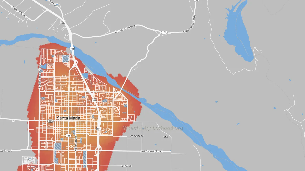 Transit Grade map of Midco, CA