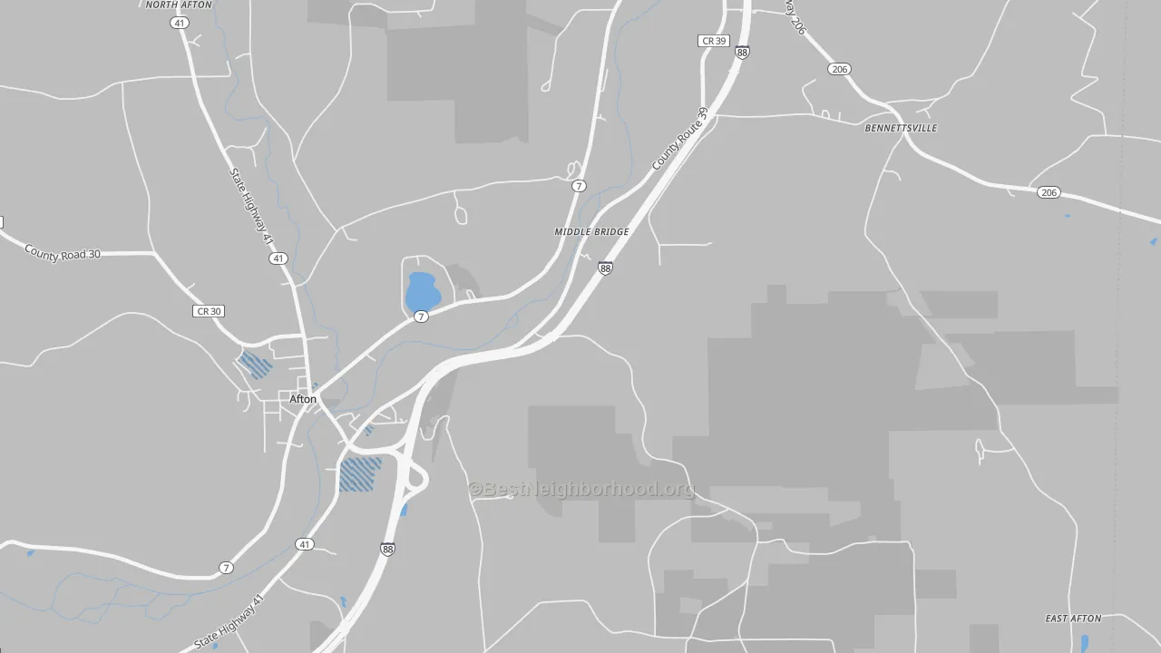 Transit Grade map of Middle Bridge, NY