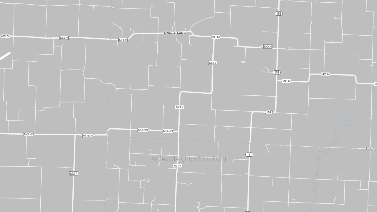 Transit Grade map of Middle Grove, MO