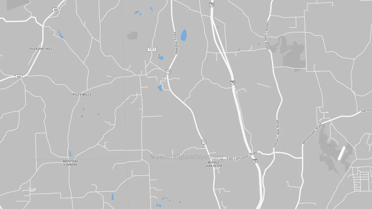 Transit Grade map of Middle Lancaster, PA