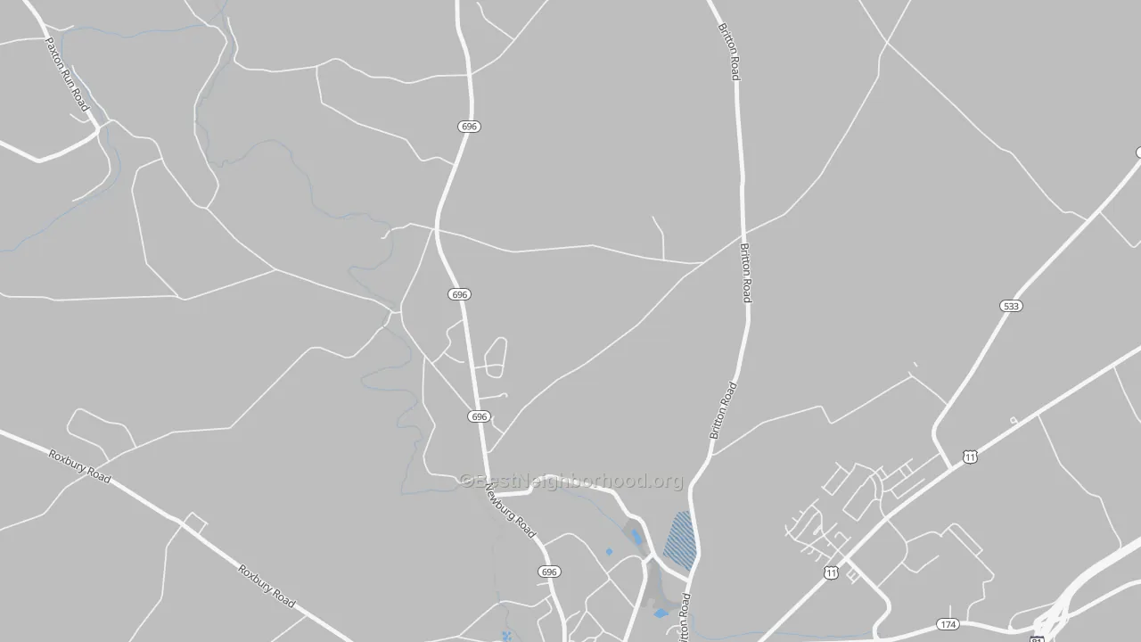 Transit Grade map of Middle Spring, PA