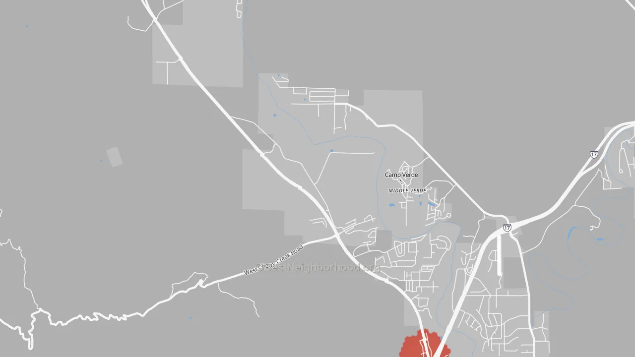 Transit Grade map of Middle Verde, AZ