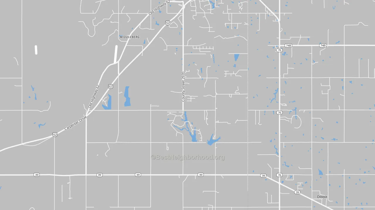 Transit Grade map of Middleberg, OK