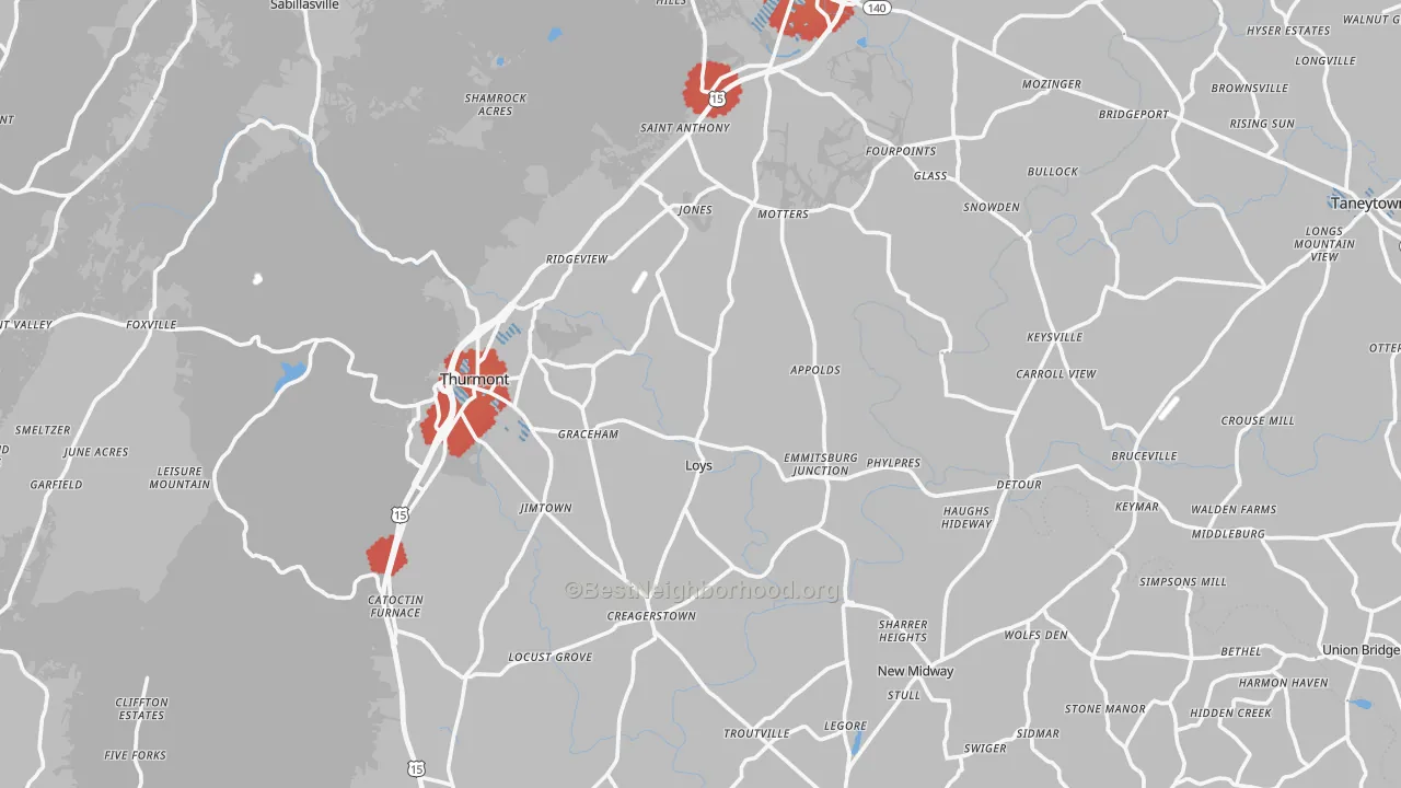 Transit Grade map of Middleburg, MD