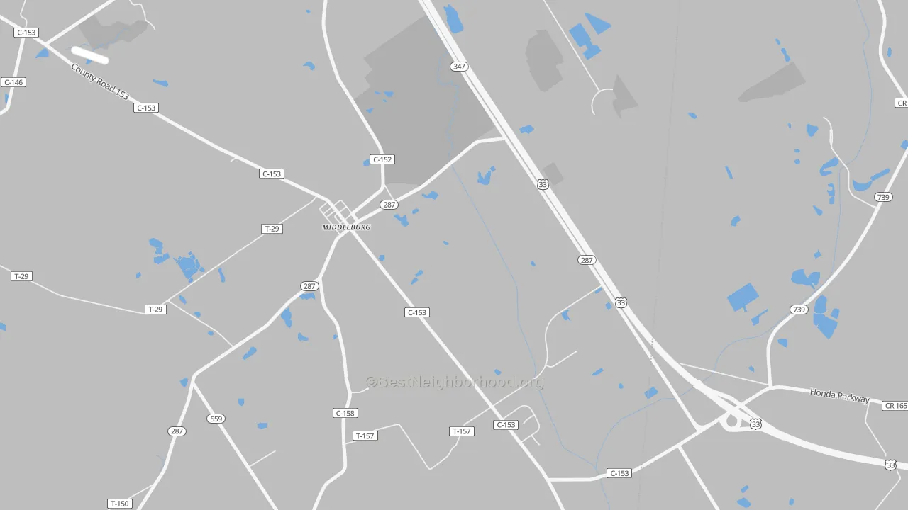 Transit Grade map of Middleburg, OH