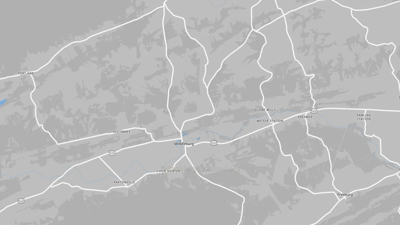 Transit Grade map of Middleburg, PA