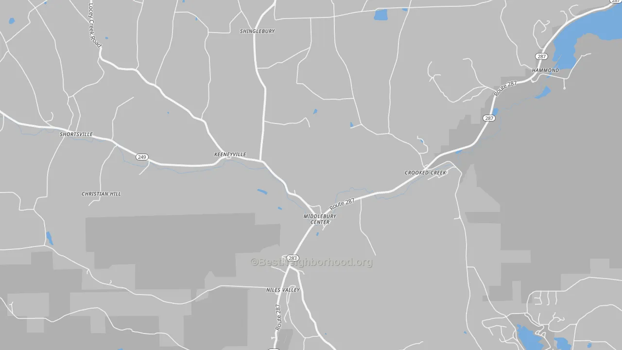 Transit Grade map of Middlebury Center, PA