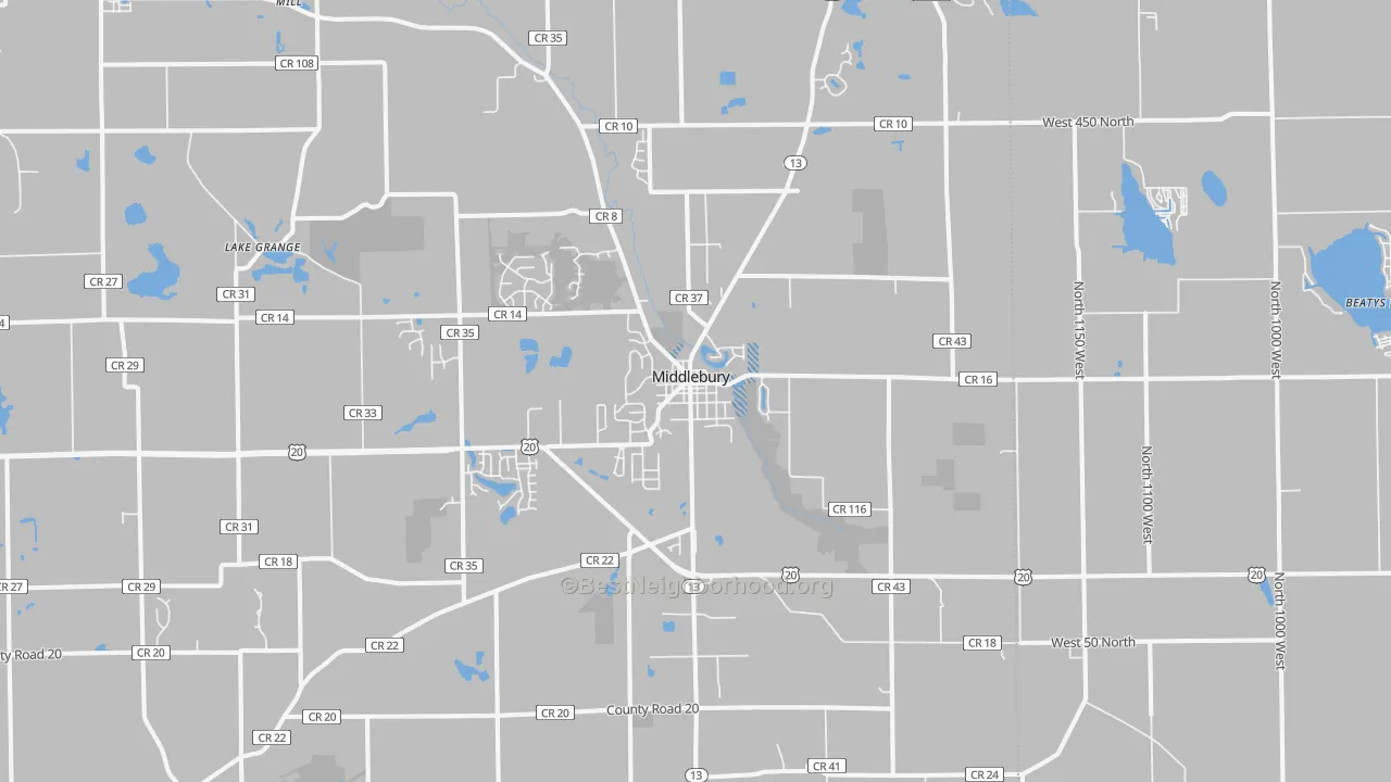 Transit Grade map of Middlebury, IN