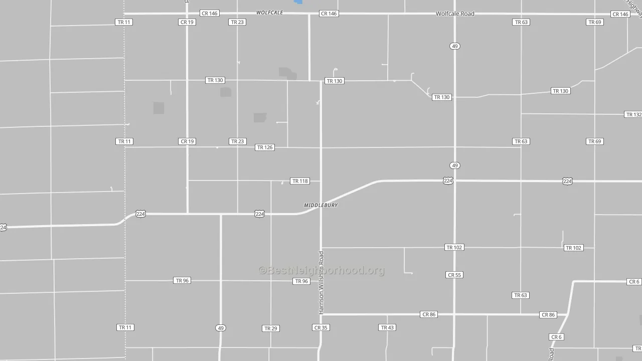 Transit Grade map of Middlebury, OH