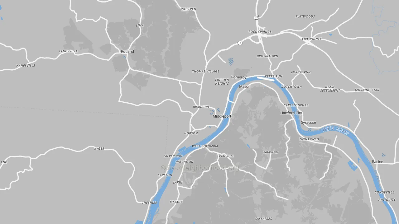 Transit Grade map of Middleport, OH