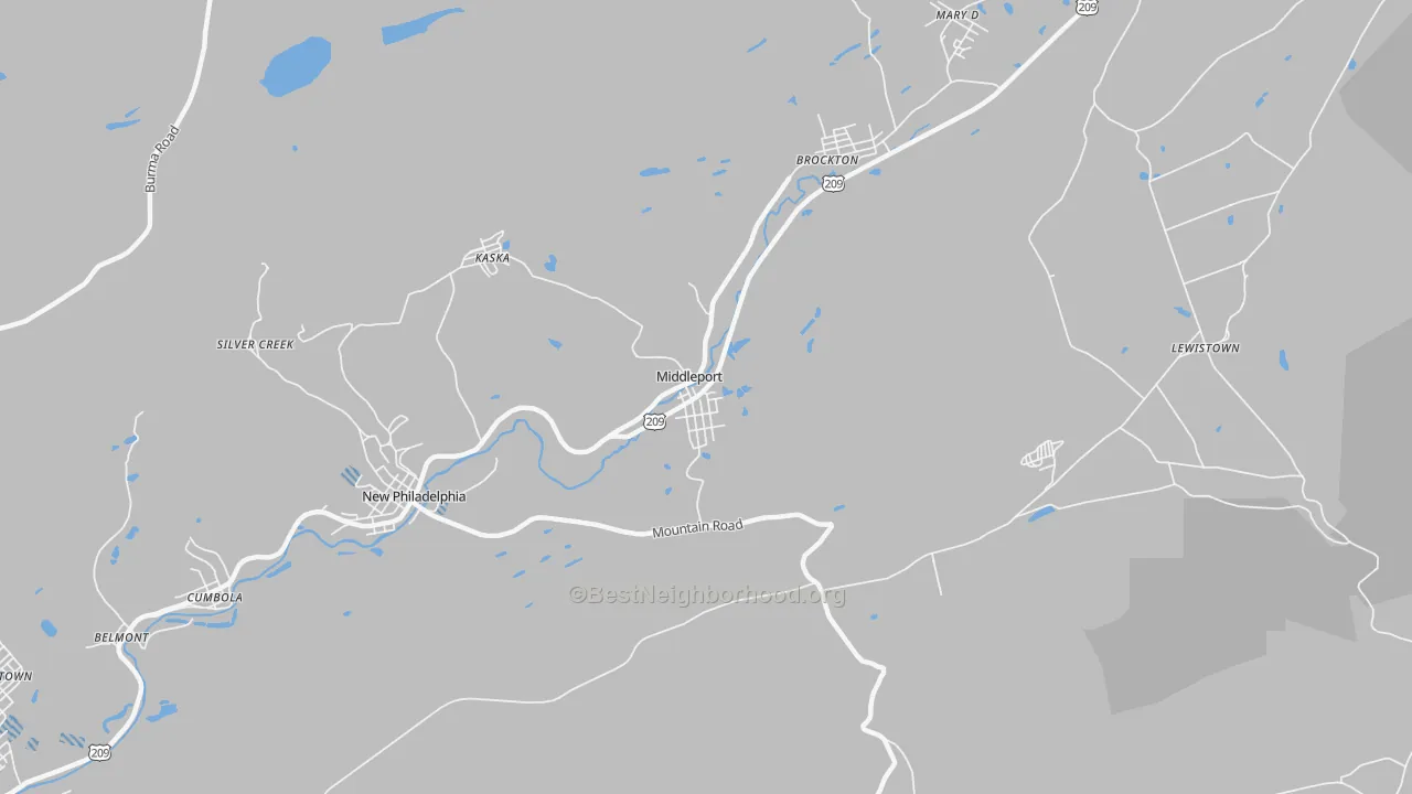Transit Grade map of Middleport, PA