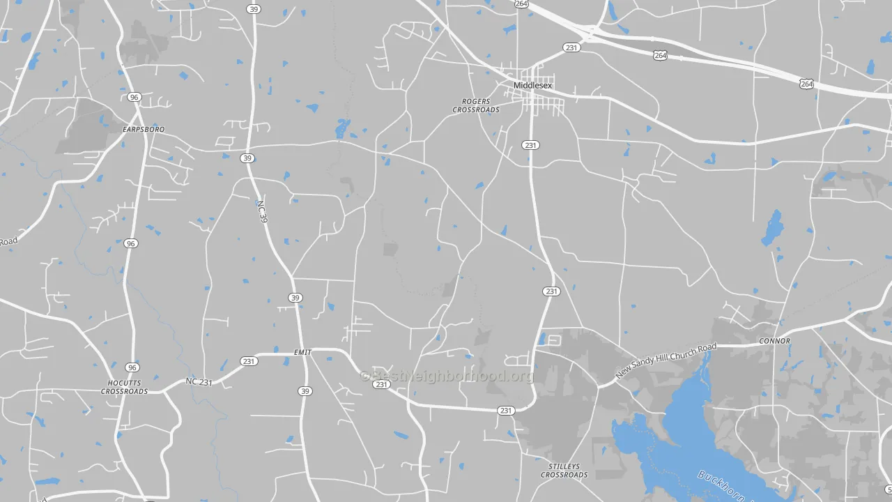 Transit Grade map of Middlesex, NC