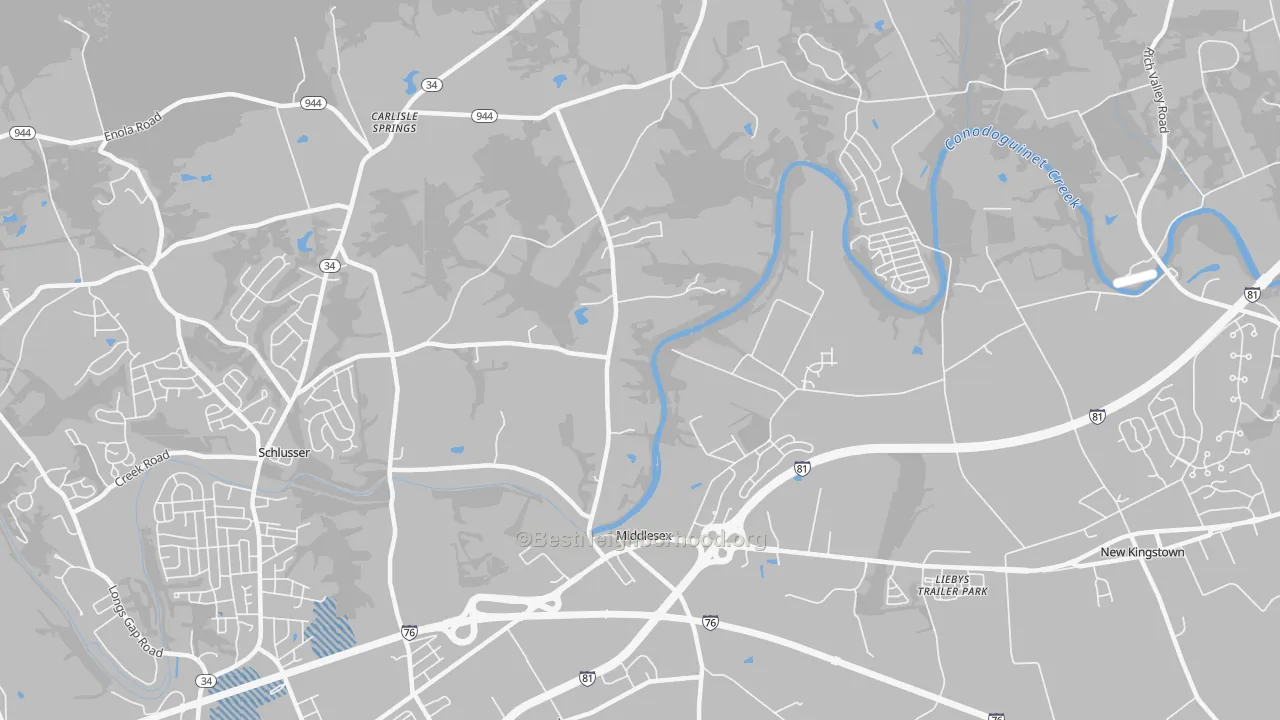 Transit Grade map of Middlesex, PA