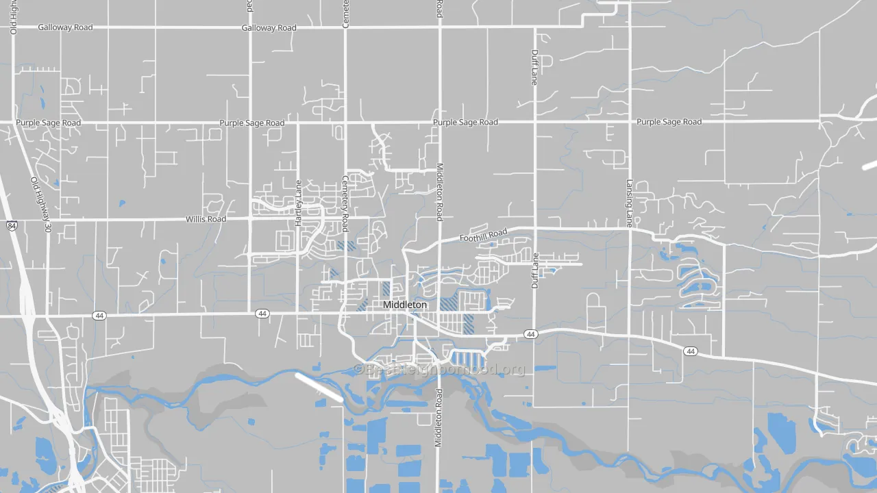 Transit Grade map of Middleton, ID