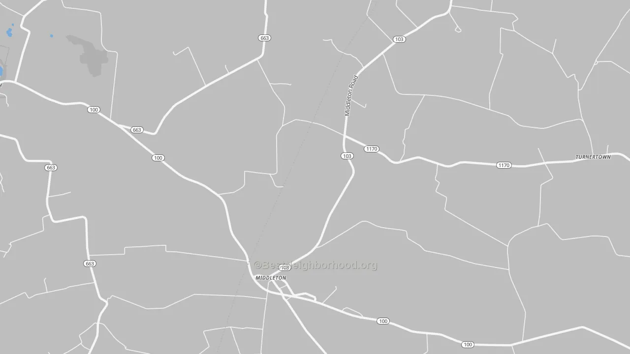 Transit Grade map of Middleton, KY