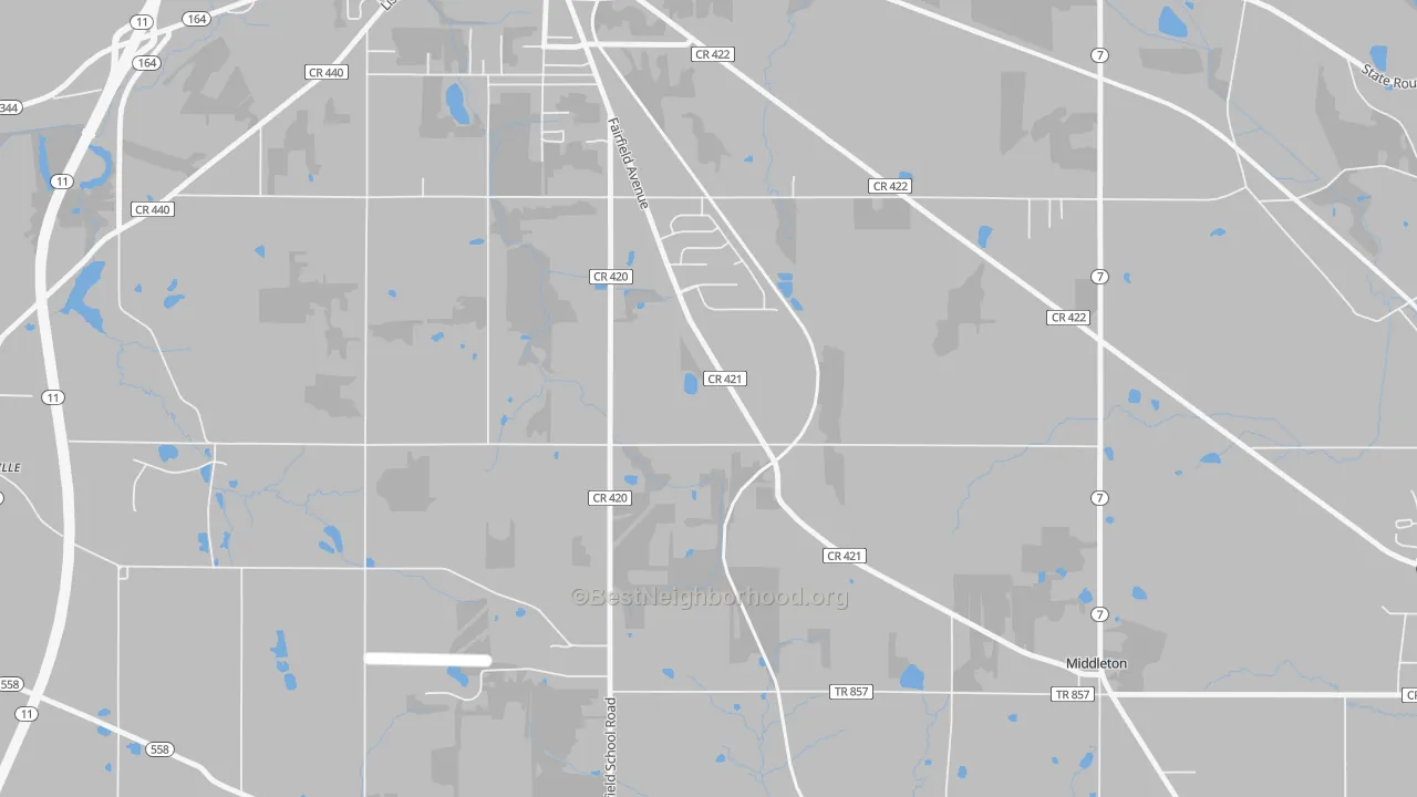 Transit Grade map of Middleton, OH