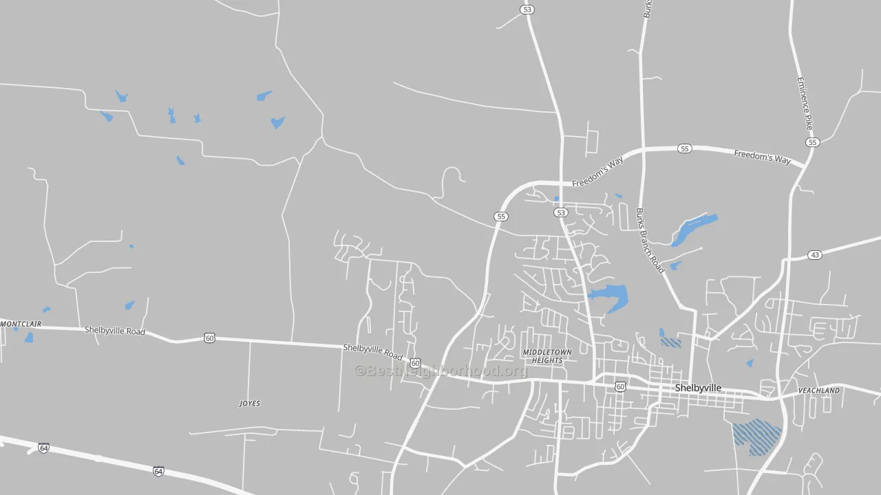 Transit Grade map of Middletown Heights, KY