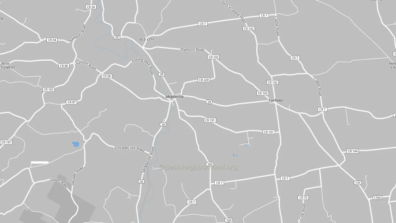 Transit Grade map of Middleville, NY