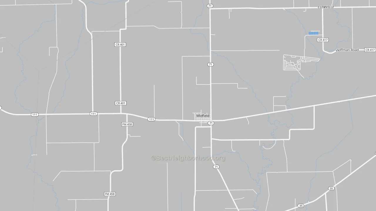Transit Grade map of Midfield, TX