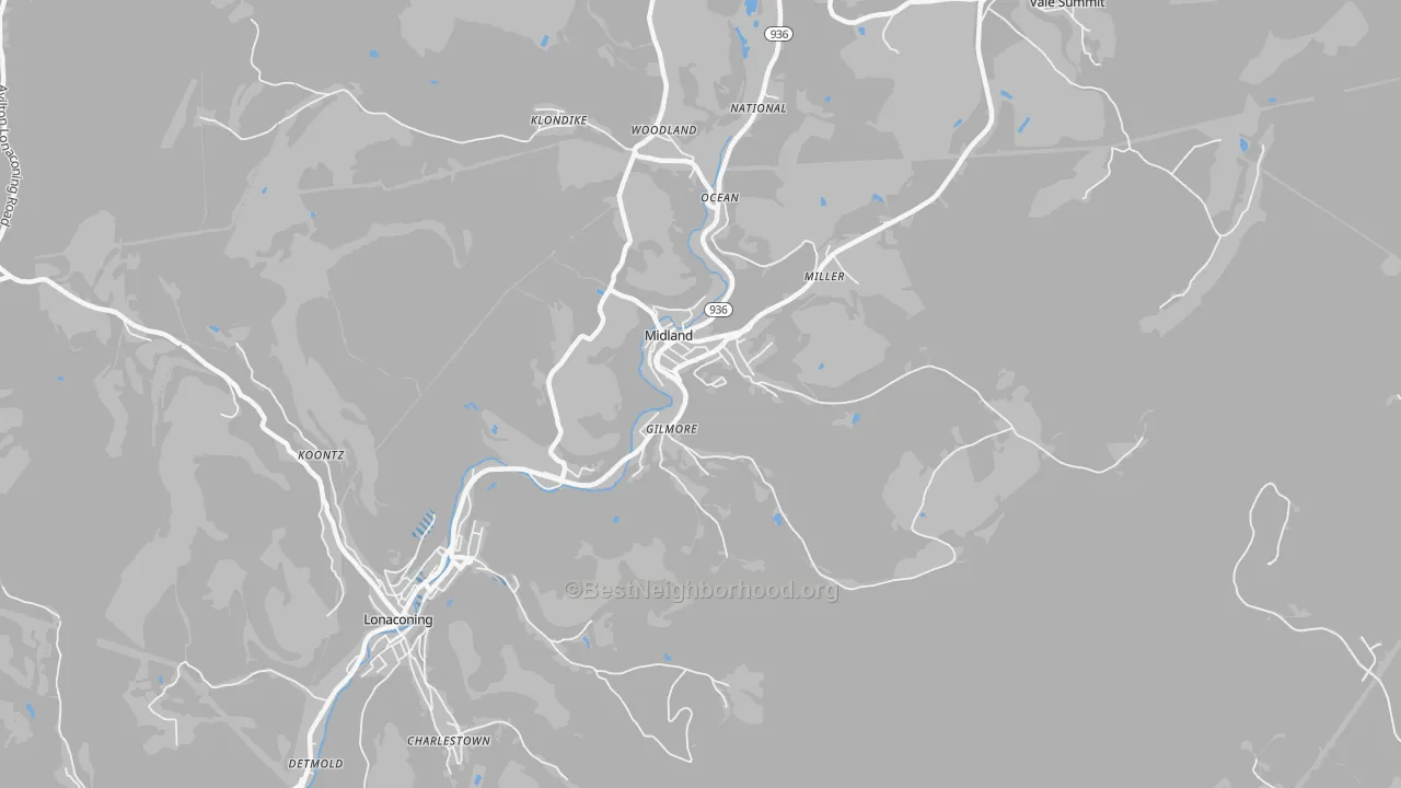 Transit Grade map of Midland, MD