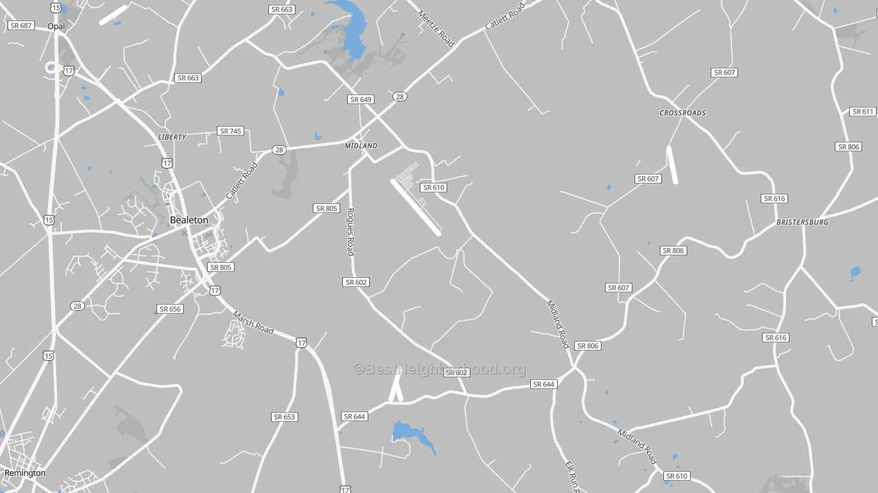 Transit Grade map of Midland, VA