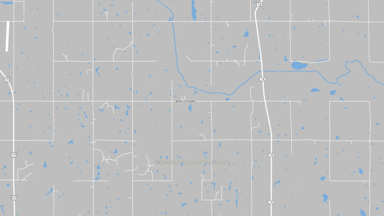 Transit Grade map of Midlothian, OK