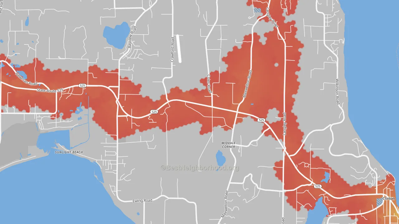 Transit Grade map of Midvale Corner, WA