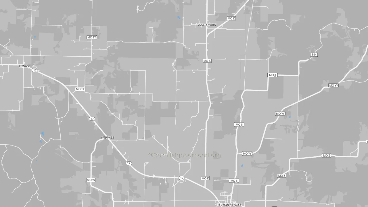 Transit Grade map of Midvale, MO