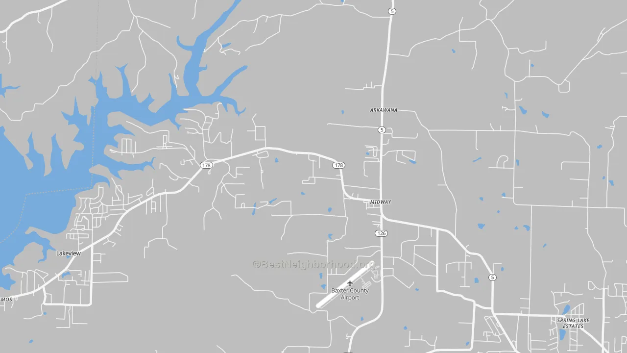 Transit Grade map of Midway, AR