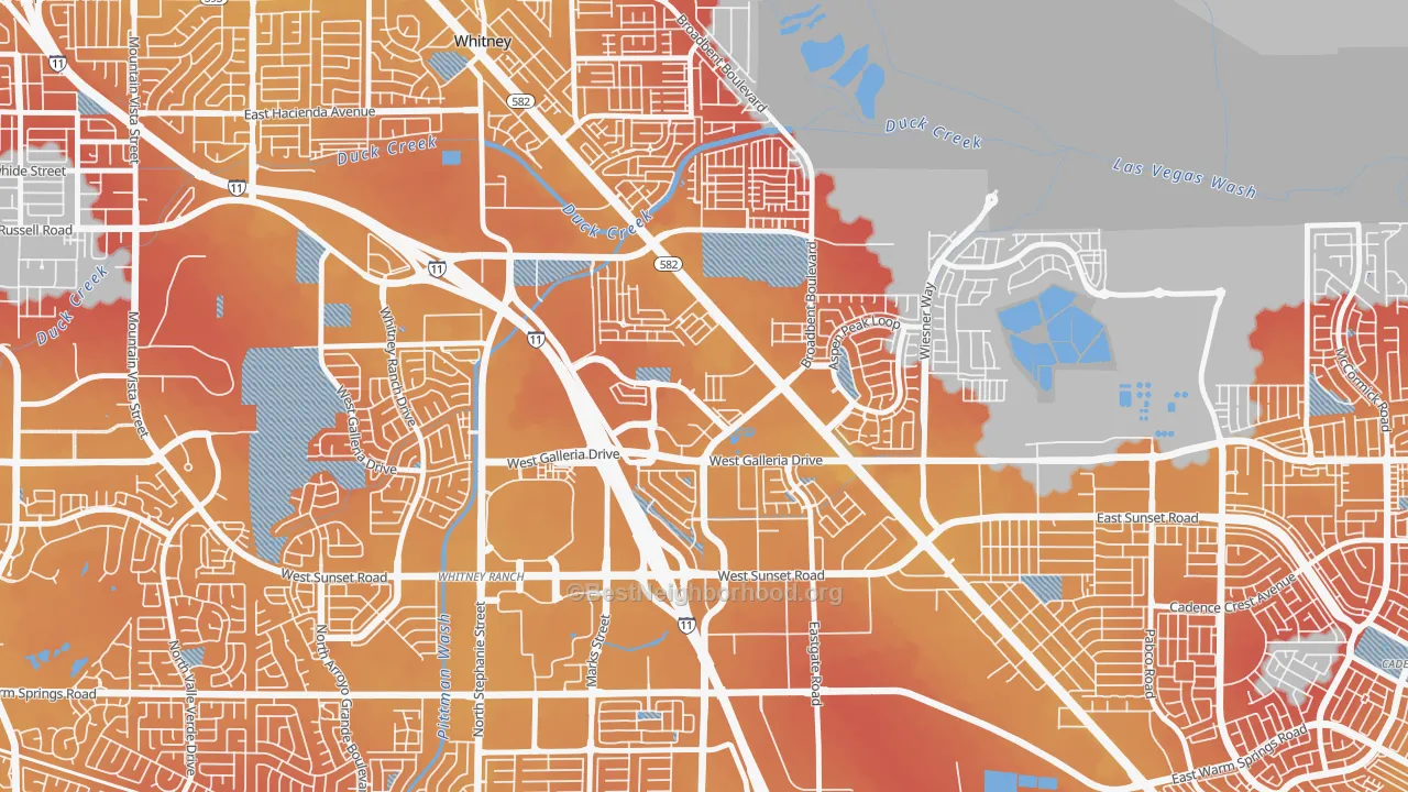 Transit Grade map of Midway, Henderson, NV