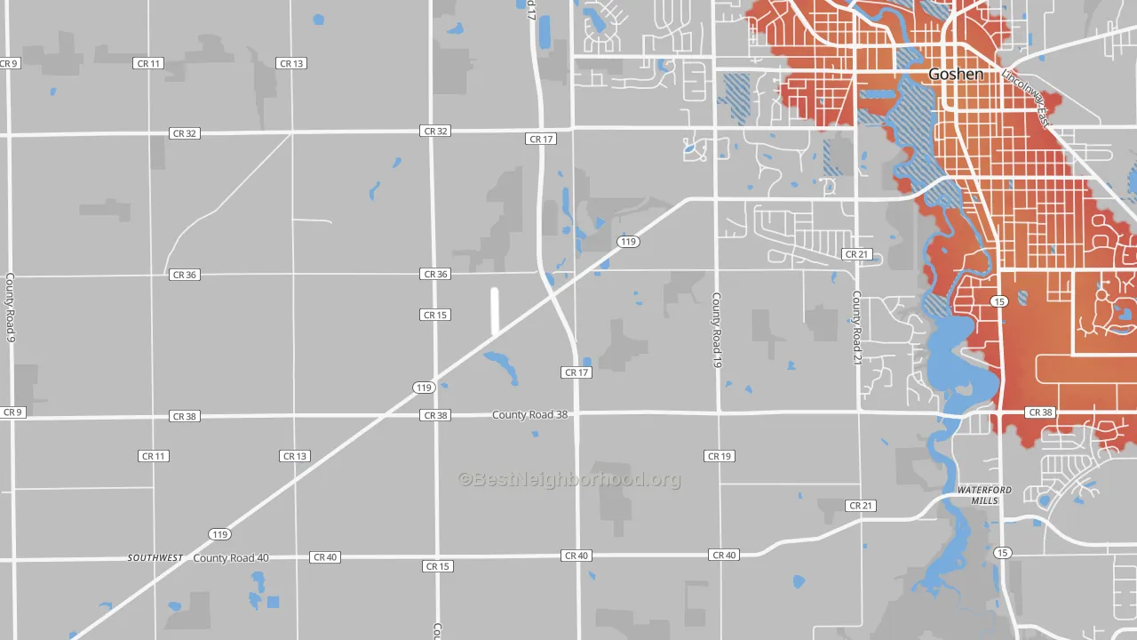 Transit Grade map of Midway, IN